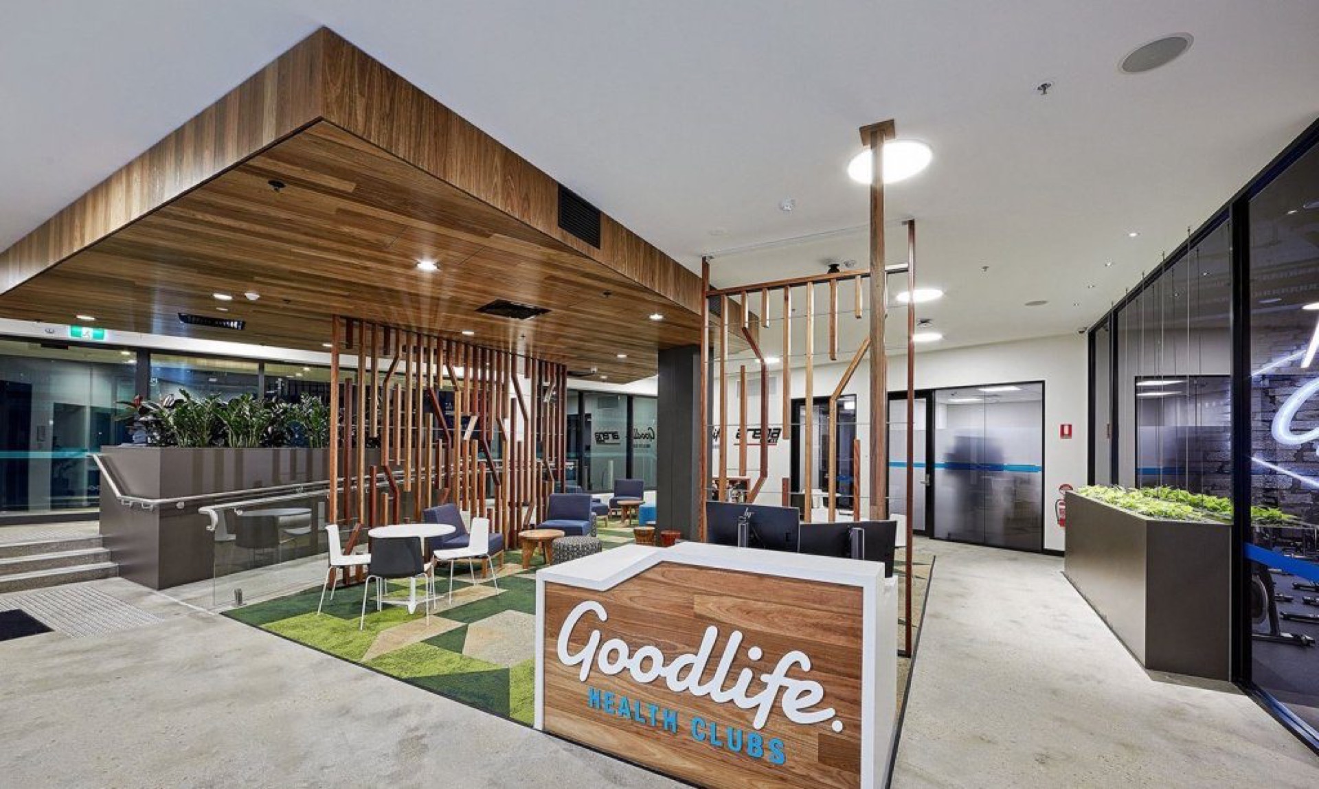 Goodlife Health Clubs Westlakes — polished concrete flooring