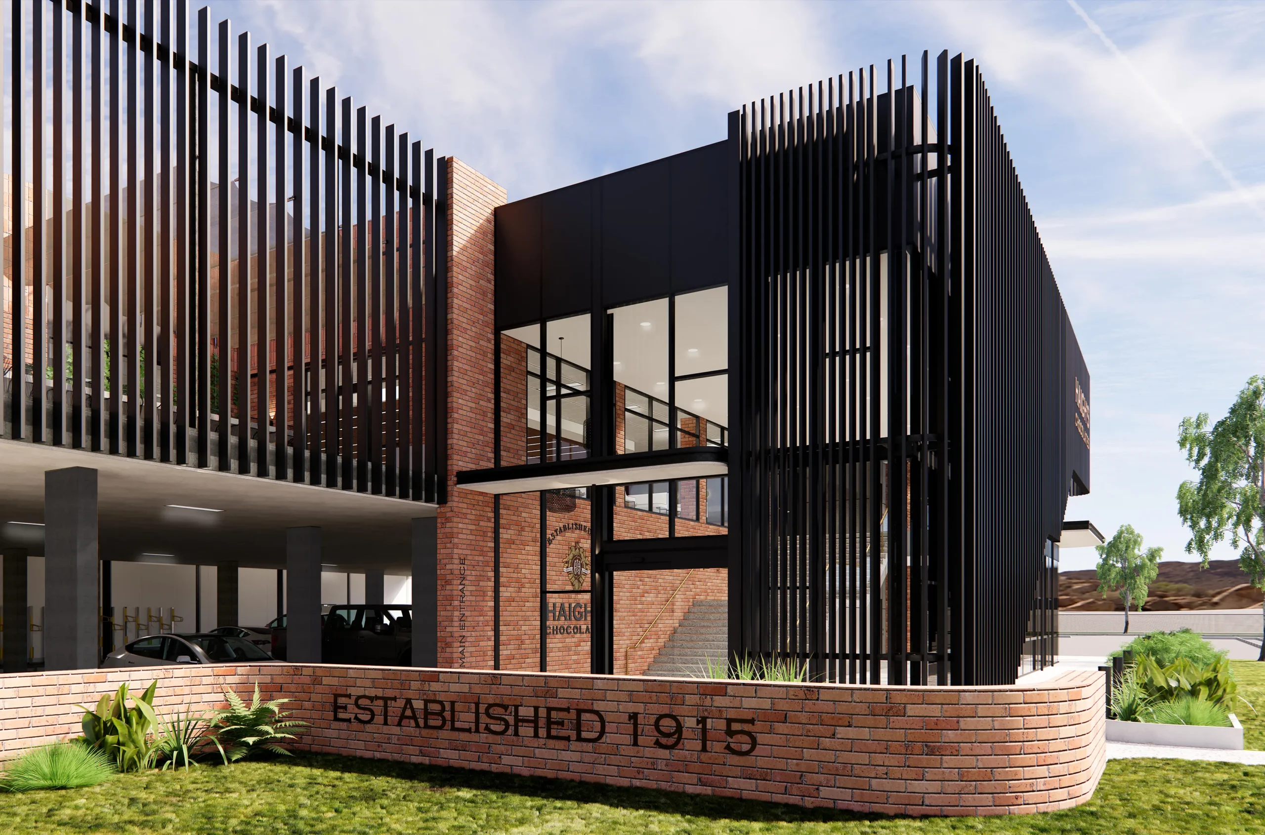 Haigh's Chocolates Salisbury South facility — architectural render