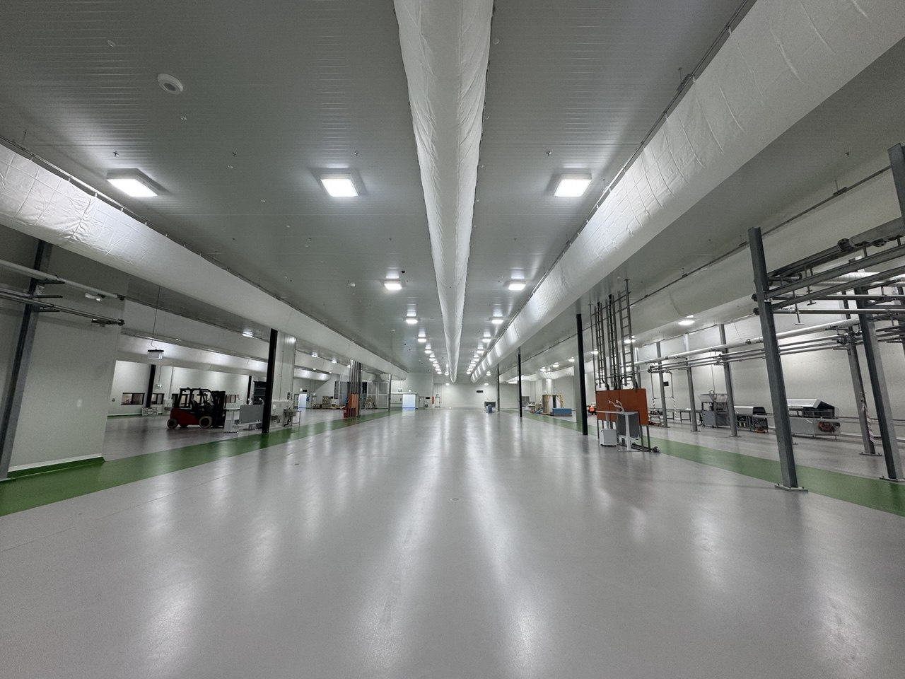 Completed epoxy floor system — Haigh's Chocolates production hall