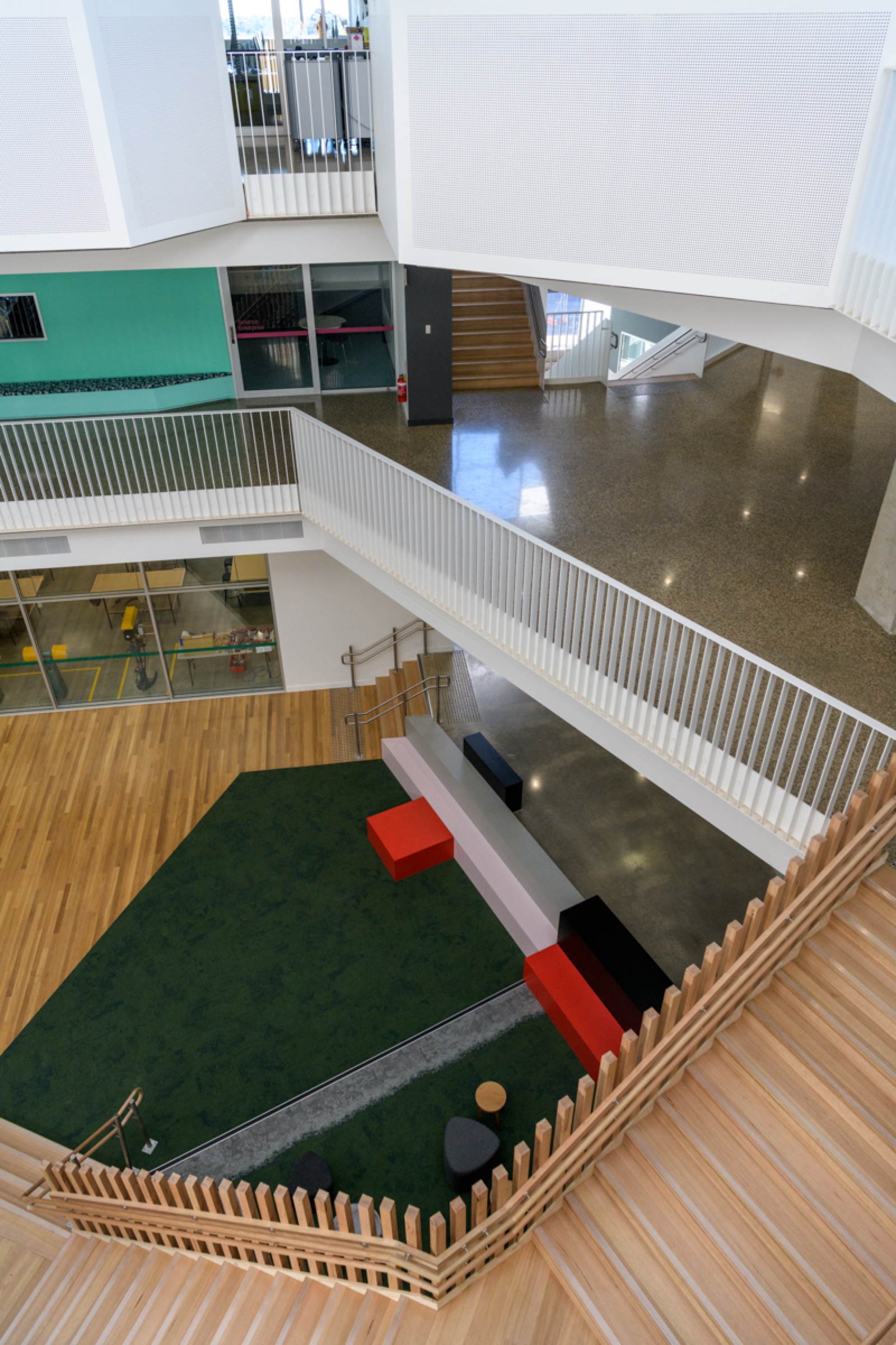 Completed polished concrete installation at Pembroke Middle School