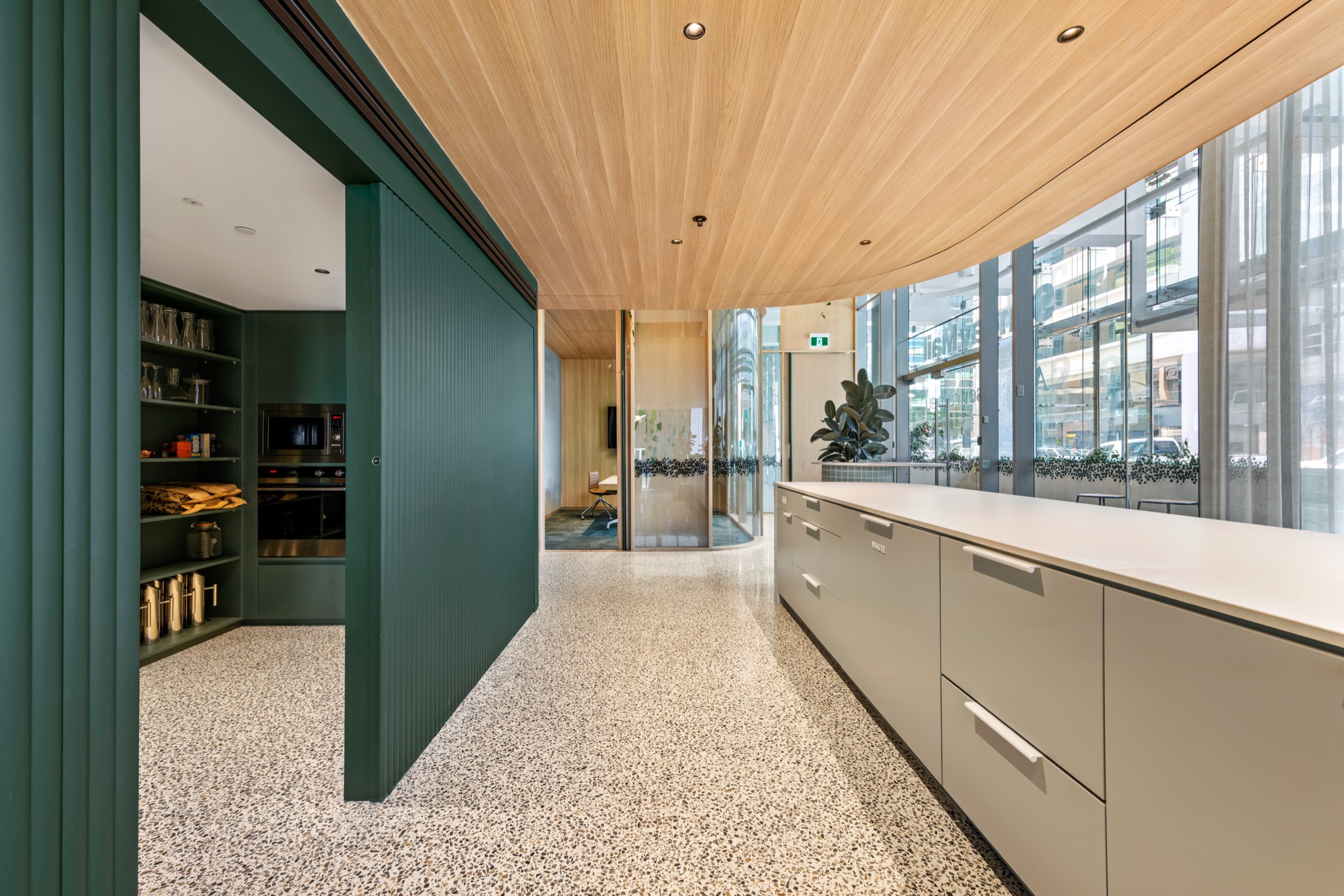 Polished concrete installation — Shape Adelaide commercial fit-out