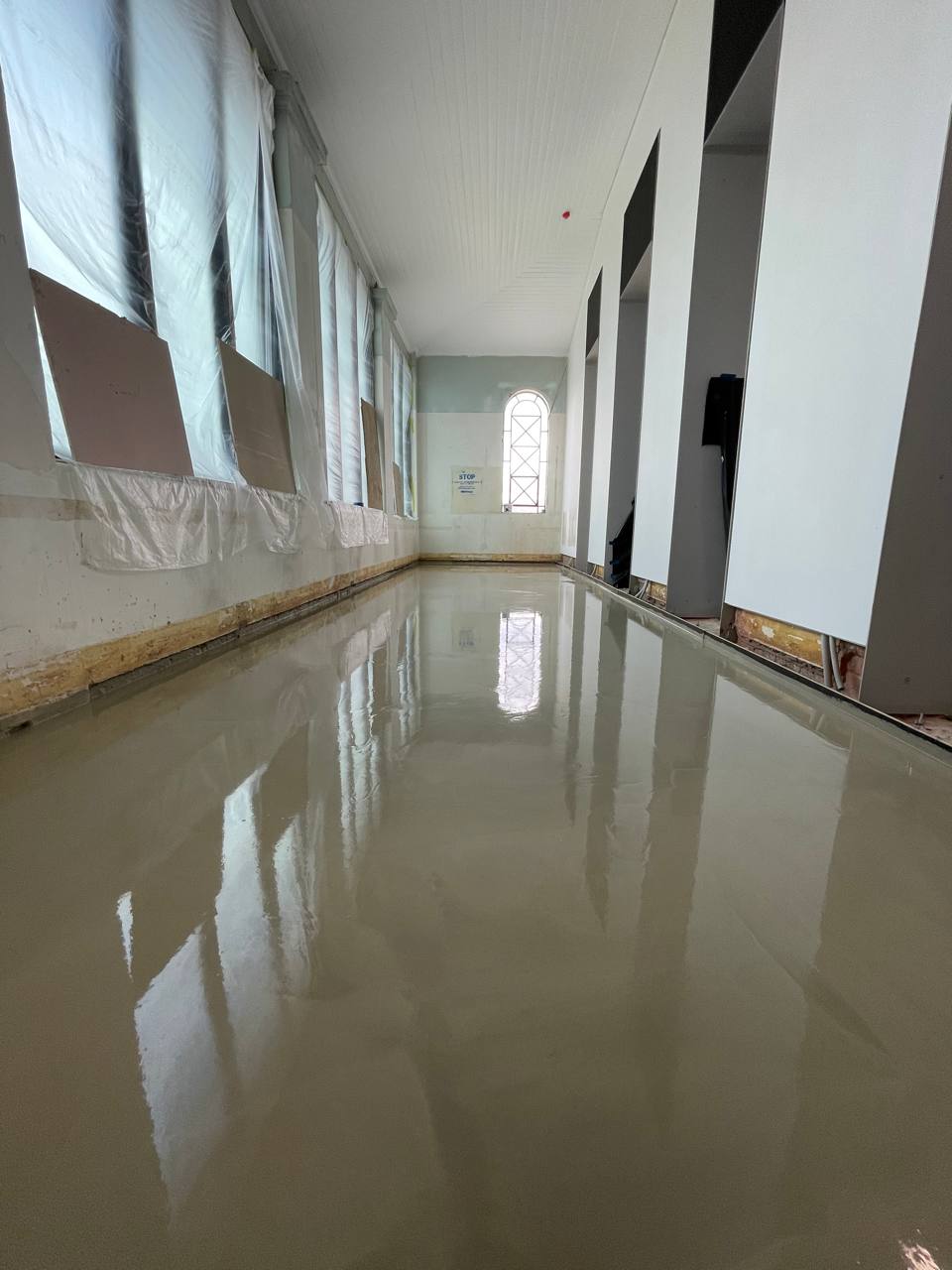Self-levelling floor screed installed at Bice Building — Floortek floor levelling works